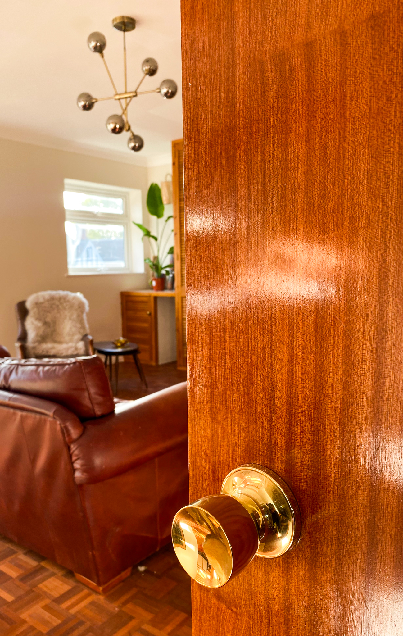Living space with mid-century furniture